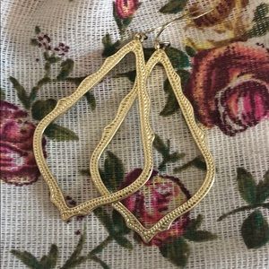 Gold drop Kendra Scott earrings
